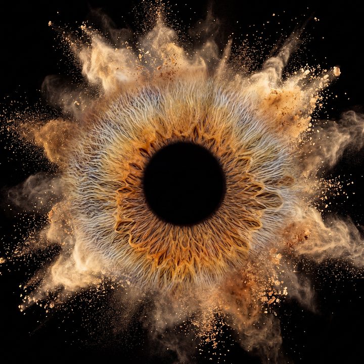 Dust: A powder burst behind it